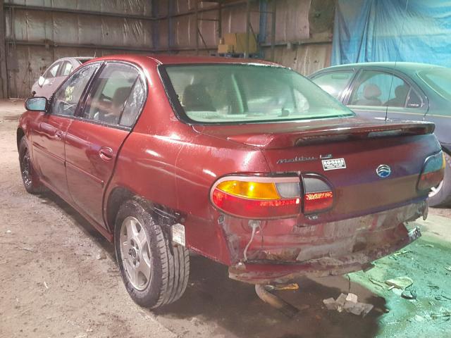 1G1NE52JX2M659136 - 2002 CHEVROLET MALIBU LS 栗色 照片 3