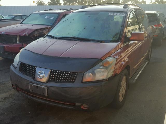 5N1BV28U34N352507 - 2004 NISSAN QUEST S RED photo 2