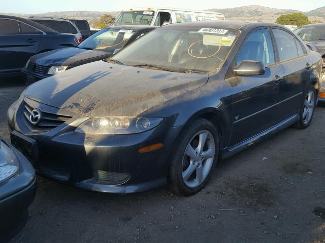 1YVHP84D645N94557 - 2004 MAZDA 6 S GRAY photo 2