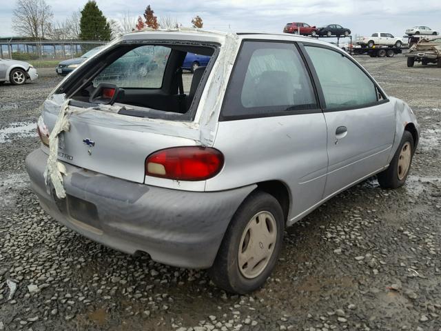 2C1MR2261Y6700517 - 2000 CHEVROLET METRO GRAY photo 4