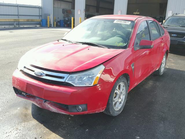 1FAHP35N18W167146 - 2008 FORD FOCUS SE RED photo 2