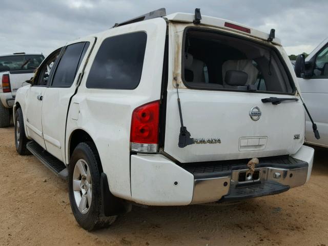 5N1BA08A87N724546 - 2007 NISSAN ARMADA SE WHITE photo 3