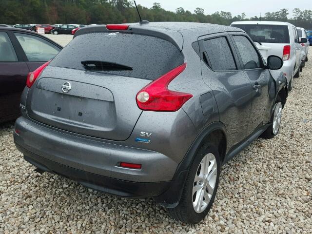 JN8AF5MR7ET452112 - 2014 NISSAN JUKE S GRAY photo 4