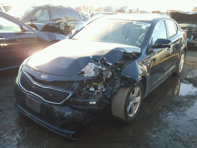 5XXGM4A74FG480282 - 2015 KIA OPTIMA LX BLACK photo 2