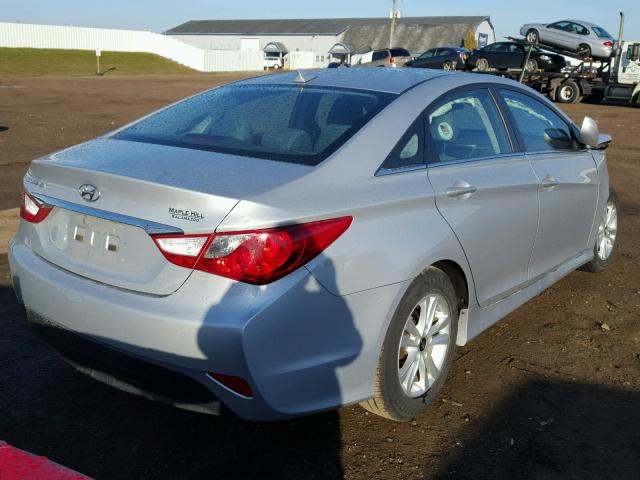 5NPEB4AC3EH874353 - 2014 HYUNDAI SONATA GLS SILVER photo 4