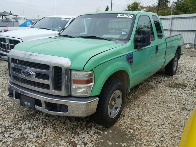 1FTSX20R09EA10817 - 2009 FORD F250 SUPER GREEN photo 2