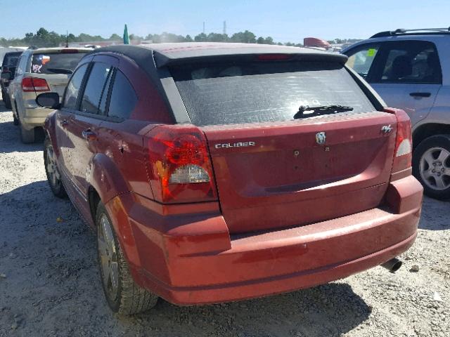 1B3HB78K37D197441 - 2007 DODGE CALIBER R/ MAROON photo 3