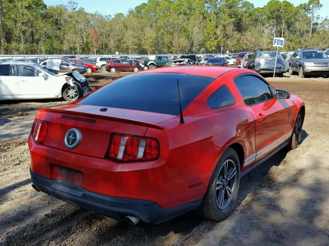 1ZVBP8AM8C5207888 - 2012 FORD MUSTANG RED photo 4