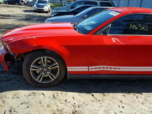 1ZVBP8AM8C5207888 - 2012 FORD MUSTANG RED photo 9