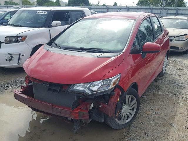 3HGGK5G5XFM763626 - 2015 HONDA FIT LX RED photo 2