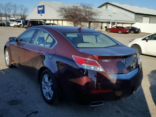 19UUA8F55AA007510 - 2010 ACURA TL RED photo 3