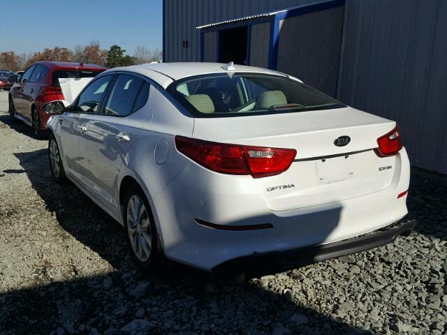 5XXGN4A79FG478752 - 2015 KIA OPTIMA EX WHITE photo 3