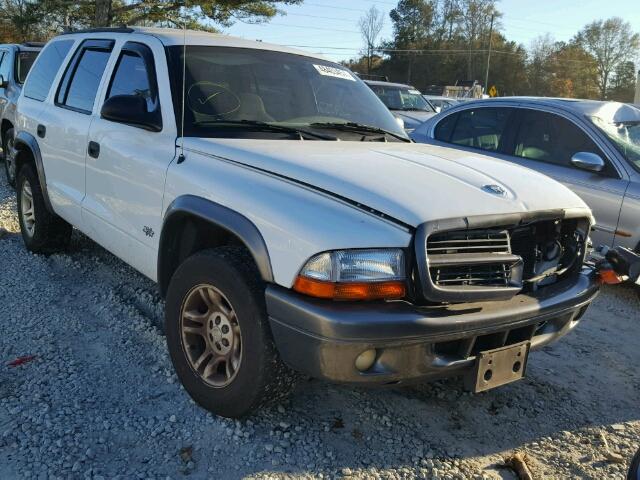 1B4HR38NX2F198870 - 2002 DODGE DURANGO SP WHITE photo 1