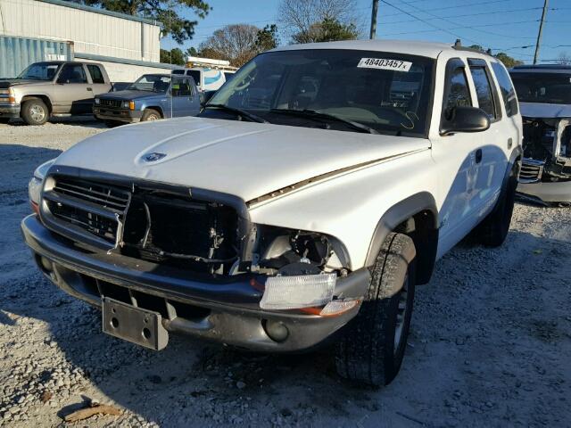 1B4HR38NX2F198870 - 2002 DODGE DURANGO SP WHITE photo 2