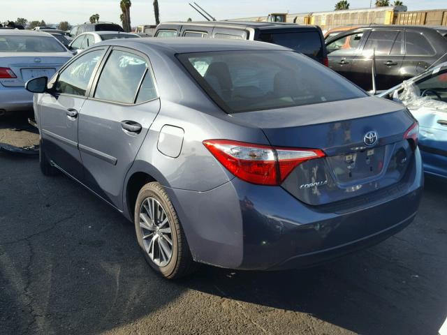 5YFBURHEXGP376626 - 2016 TOYOTA COROLLA L GRAY photo 3