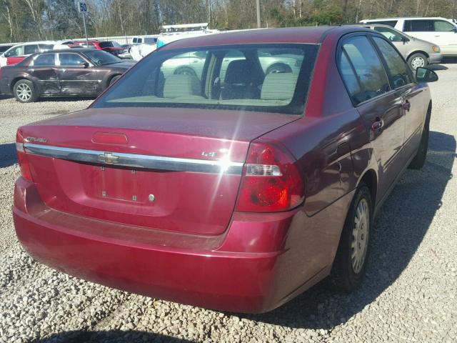 1G1ZS58F57F116799 - 2007 CHEVROLET MALIBU LS MAROON photo 4