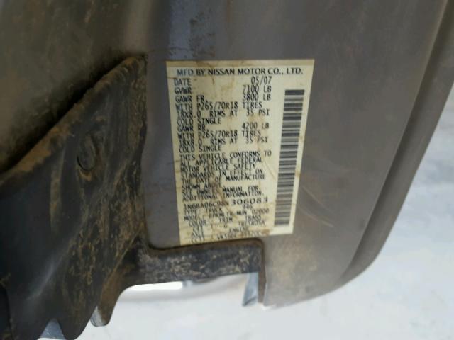 1N6BA06C98N306083 - 2008 NISSAN TITAN XE TAN photo 10