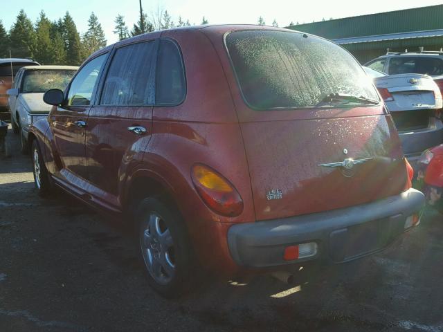 3C8FY4BB31T633541 - 2001 CHRYSLER PT CRUISER BURGUNDY photo 3