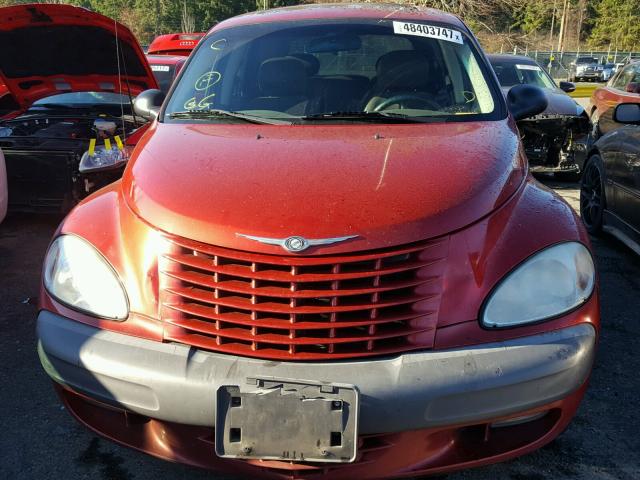 3C8FY4BB31T633541 - 2001 CHRYSLER PT CRUISER BURGUNDY photo 9