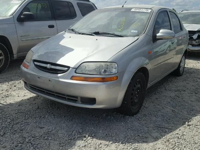 KL1TD52694B191340 - 2004 CHEVROLET AVEO GRAY photo 2