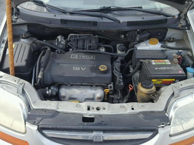 KL1TD52694B191340 - 2004 CHEVROLET AVEO GRAY photo 7