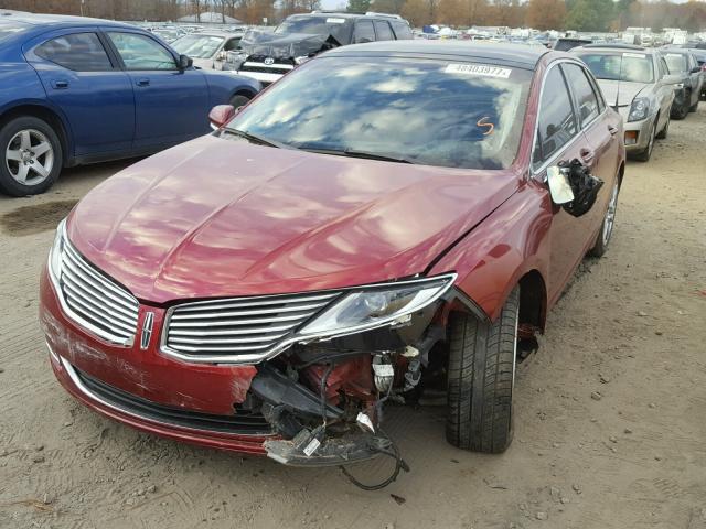 3LN6L2GK3DR805058 - 2013 LINCOLN MKZ RED photo 2