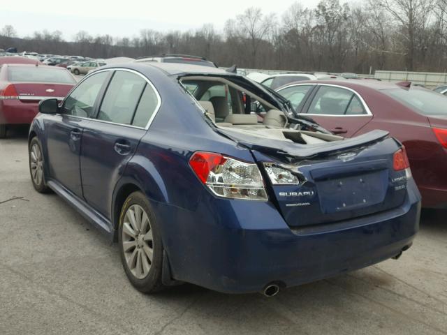 4S3BMDL68B2212916 - 2011 SUBARU LEGACY 3.6 BLUE photo 3