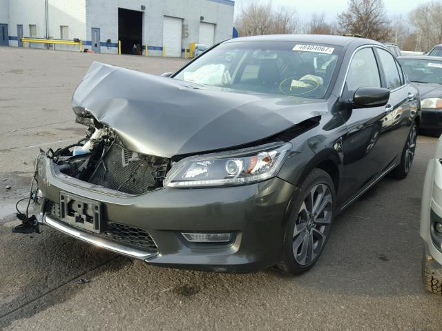 1HGCR2F53DA208795 - 2013 HONDA ACCORD SPO GRAY photo 2