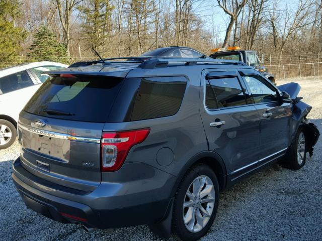 1FM5K8F80DGB82190 - 2013 FORD EXPLORER L GRAY photo 4