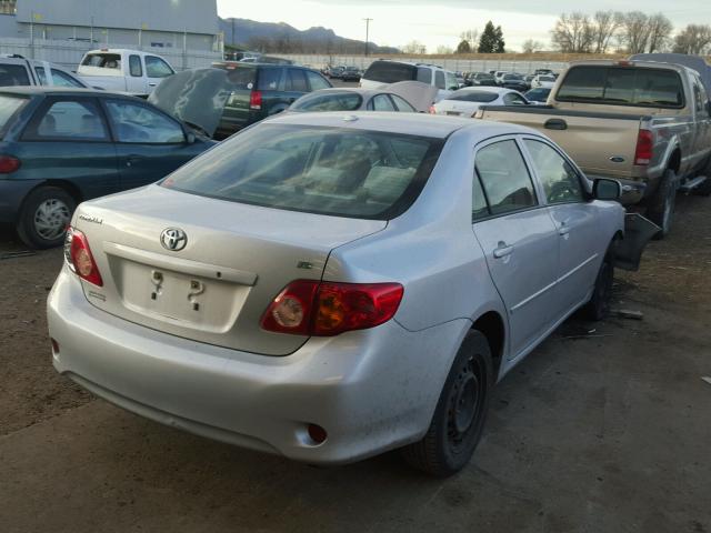 1NXBU40E29Z113837 - 2009 TOYOTA COROLLA BA SILVER photo 4