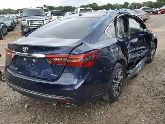 4T1BK1EB9GU204314 - 2016 TOYOTA AVALON XLE BLUE photo 4
