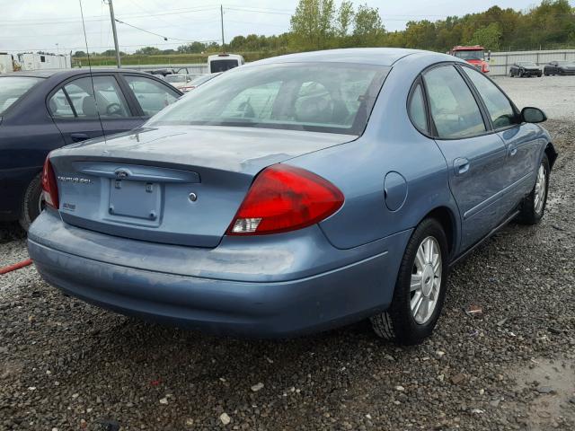 1FAFP56U55A249625 - 2005 FORD TAURUS SEL BLUE photo 4