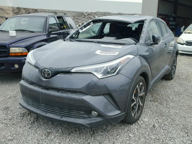 NMTKHMBX7JR003574 - 2018 TOYOTA C-HR XLE GRAY photo 2