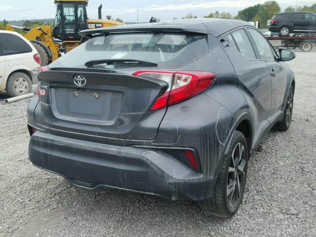 NMTKHMBX7JR003574 - 2018 TOYOTA C-HR XLE GRAY photo 4