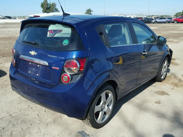 1G1JE6SB4E4193494 - 2014 CHEVROLET SONIC LTZ BLUE photo 4