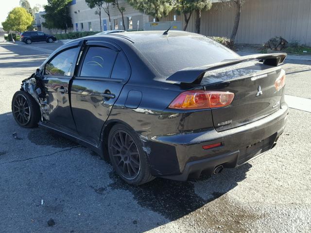 JA3AW86V18U049747 - 2008 MITSUBISHI LANCER EVO BLACK photo 3