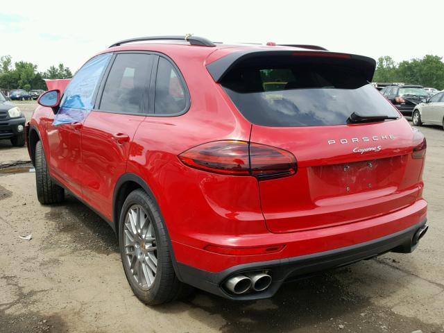 WP1AB2A2XHLA51718 - 2017 PORSCHE CAYENNE S RED photo 3