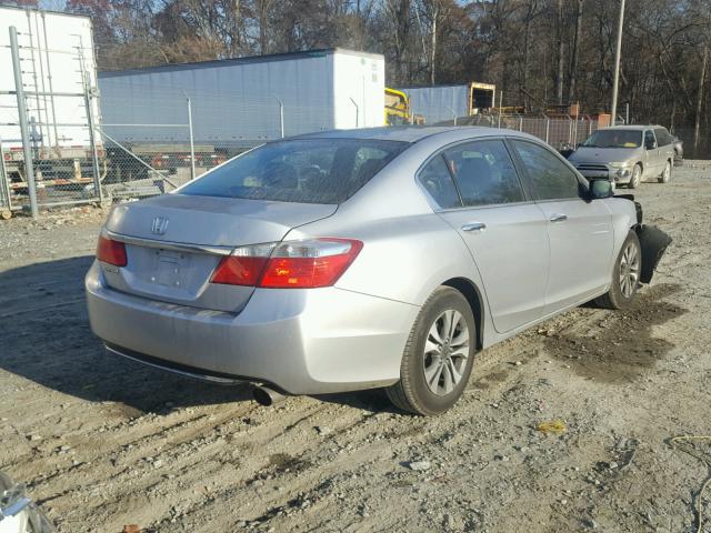 1HGCR2F37DA111016 - 2013 HONDA ACCORD LX SILVER photo 4