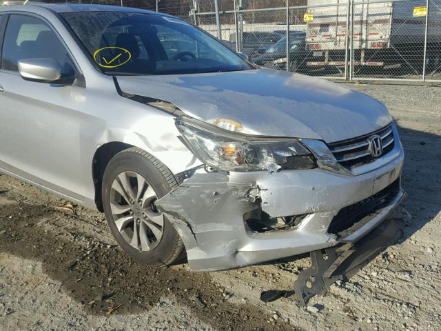 1HGCR2F37DA111016 - 2013 HONDA ACCORD LX SILVER photo 9