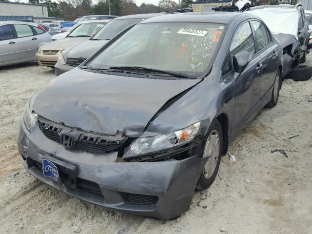 JHMFA3F26BS000270 - 2011 HONDA CIVIC HYBR GRAY photo 2