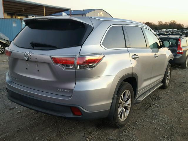 5TDJKRFH7FS110890 - 2015 TOYOTA HIGHLANDER SILVER photo 4