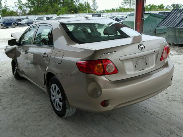 1NXBU40E69Z160871 - 2009 TOYOTA COROLLA BA GOLD photo 3