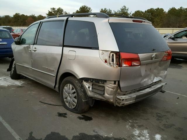 5TDZA23C14S154984 - 2004 TOYOTA SIENNA CE GRAY photo 3