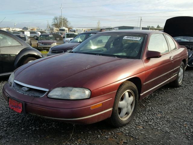 2G1WW12M5V9161058 - 1997 CHEVROLET MONTE CARL MAROON photo 2