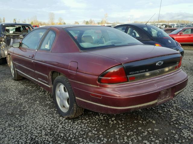 2G1WW12M5V9161058 - 1997 CHEVROLET MONTE CARL MAROON photo 3