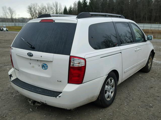 KNDMB233186216803 - 2008 KIA SEDONA EX WHITE photo 4