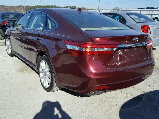 4T1BK1EB7EU079794 - 2014 TOYOTA AVALON BAS 栗色 照片 3