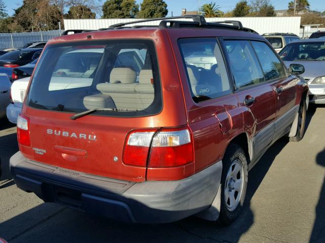 JF1SF63502H716859 - 2002 SUBARU FORESTER L RED photo 4