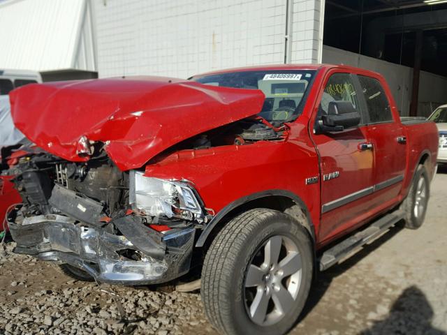 1D7RV1CT8AS171904 - 2010 DODGE RAM 1500 RED photo 2