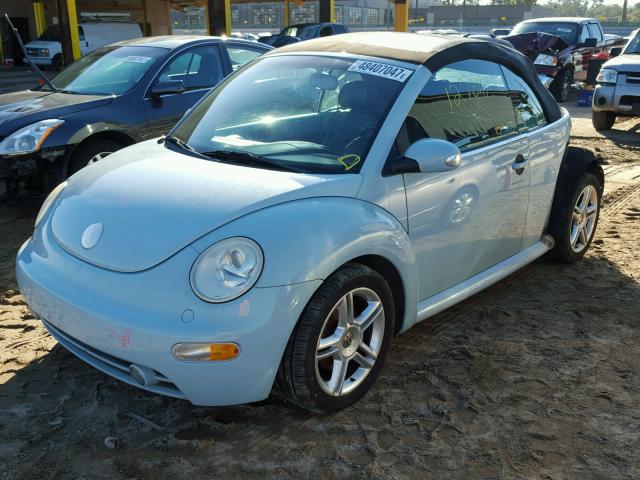 3VWCD31Y04M321804 - 2004 VOLKSWAGEN NEW BEETLE BLUE photo 2